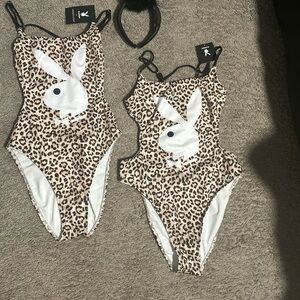 PLAYBOY Leopard Print One Piece Swimsuit